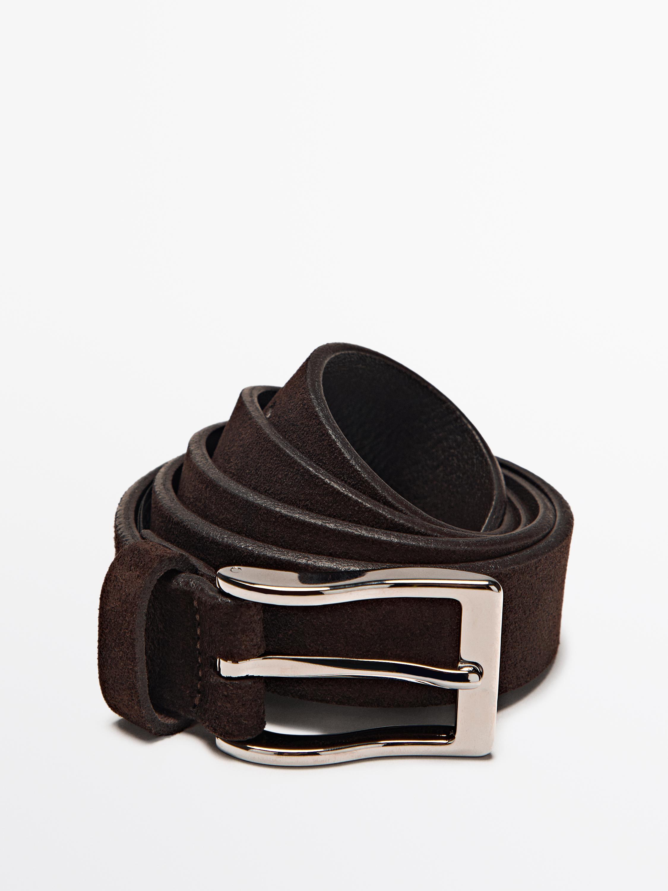 Plush nappa leather belt
